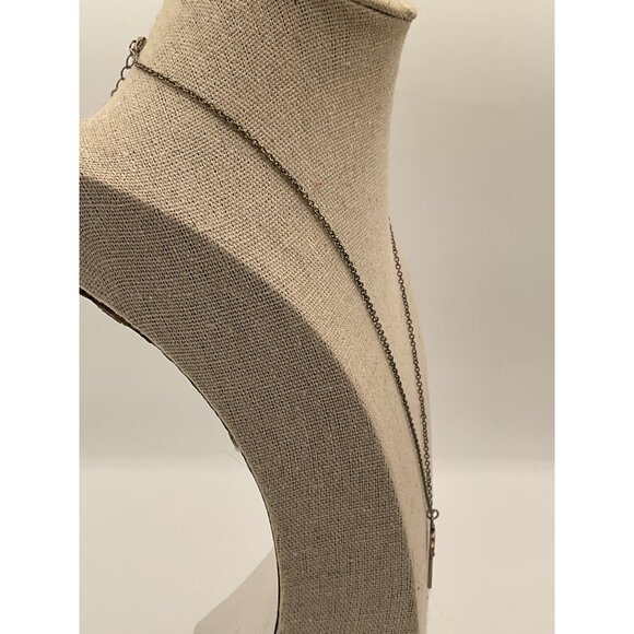 Vintage Gold Tone Key Pendant Necklace Adjustable Chain - Picture 3 of 5